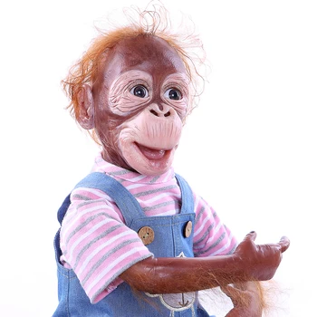 Atgimsta Beždžionė pliušinis įdaryti silikono vinilo kūdikių lėlės, žaislai 21inch 52cm Realus Ape Macaco bonecas nekilnojamojo orangutans lėlės dovana
