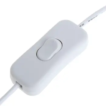 USB laidas Naujas 28cm USB 2.0 A Male į Moterų Pratęsimo Extender Baltas Kabelis Su Jungikliu ON OFF Kabelis