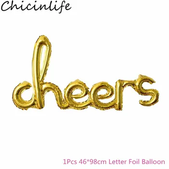 Chicinlife 1Pcs Rosegold/Gold Cheers Laišką Folija Balionas Gimtadienio Nuotakos Dušas Vestuvių Bachelorette Šalis Dekoro Prekes