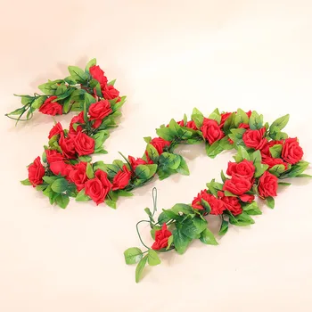 230cm Šilko Rožės Ivy Vynuogių Dirbtinių Gėlių Pintais 