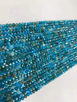 AAA gamtos mėlyna, fosforo pelenų nupjauto paviršiaus sfera 2mm / 3mm / 4mm perlas juvelyrika 