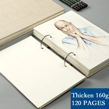 Cuaderno Knygos Meno Lino Hardcover 120 Puslapių 160 G Daugkartiniai Tinka Pieštukai, Plunksnakočiai Spalvoto Gelio Rašikliai Sąsiuvinis Knygų