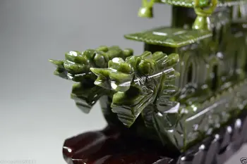 Kinijos, Natūralus Jade Ranka Raižyti Dragon Smilkalų statula Drakono Laivas