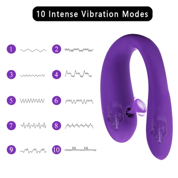 Gyvis vibratoriai 10 Greičiai, Belaidis vibratoriai moterims klitoris Čiulpti Makšties Klitorio Stimuliatorius Erotika Suaugusiųjų Žaislų Pora