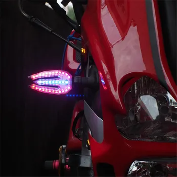 Pora Motociklo Posūkio Signalo LED indikatorius Apšvietimas Gintaro Lempos Flashers Priedai Universalus Honda Kawasaki Ducati Suzuki, KTM