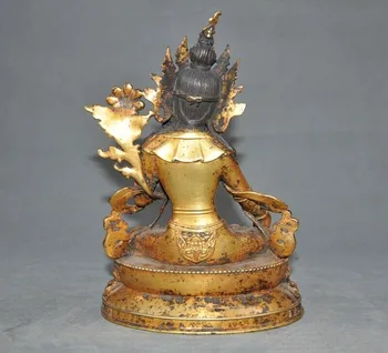 Vestuvių dekoravimas Tibeto Budizmo Paauksuota bronza Baltoji Tara Kwan-yin Guanyin Bodhisatvos Budos statula