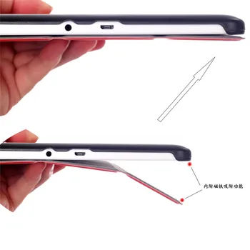 Tablet Case for Samsung Galaxy Tab E 9.6 T560 T561 T565 T567V Kartus Apversti Stovėti Padengti PU Odos Atveju 