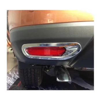 Automobilio galiniai rūko šviesos lempos detektoriaus rėmo stick ABS Chrome 