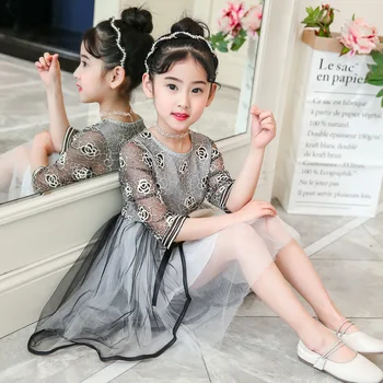 2019 Nauja Merginų Vasaros Suknelė Vaikų Princesė Suknelė Vasarą Vaikai Berankovis Suknelė