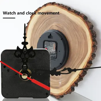 1 Komplektas Silent didelis sieninis Kvarcinis Laikrodžio Mechanizmą Juoda & Raudona Rankas Remonto Įrankių Dalių Rinkinys 