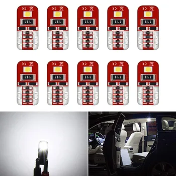 10x T10 Canbus LED Lemputė W5W LED Automobilio Salono bagažo skyriaus Šviesos Lempa Volkswagen VW Žymiklį sunkvežimių Polo R32 Routan Saveiro