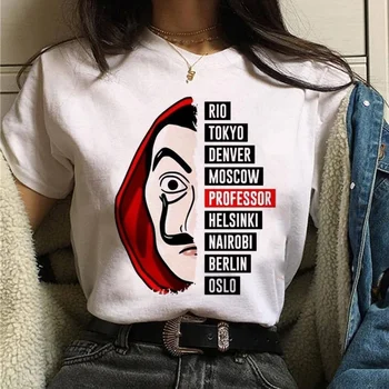 Kuakuayu HJN Namas Popieriaus Marškinėliai Pinigų Heist Moterys, La Casa De Papel Marškinėlius Juokinga Viršuje Tee Mados Drabužius T-shirt