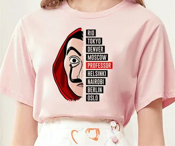 Kuakuayu HJN Namas Popieriaus Marškinėliai Pinigų Heist Moterys, La Casa De Papel Marškinėlius Juokinga Viršuje Tee Mados Drabužius T-shirt
