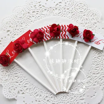 58pcs diamond blizgučiai raudona cute girl vestuvių desertas stalo išdėstymas, gėlių Cupcake Rėžtuvės meilės, kūrybos stalo apdailos