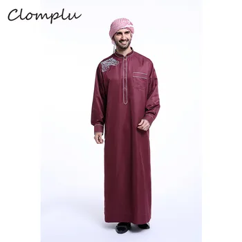 Clomplu Abaja Kaftan Jubba Thobe Islamo Musulmonų Drabužiai Abaja Dubajus Indijos Suknelės Indija Plius Dydis 3XL ilgomis Rankovėmis Musulmonų Suknelė