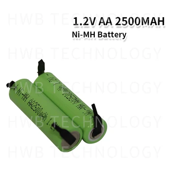 2VNT/daug Pradinį Nauja NI-MH 1.2 V AA 2500mAH ni-mh baterijos diržas suvirinimo Razor baterija Nemokamas pristatymas