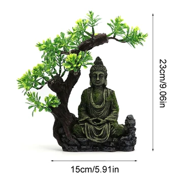 Senovės Budizmo Statula Zen Žuvų Bakas Kraštovaizdžio Ornamentu Modeliavimas Amatų R9JC