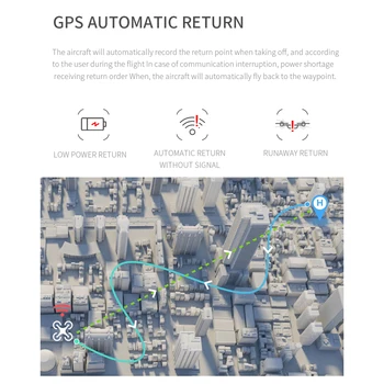 Geriausias GPS Drone 4K vaizdo Kamera WIFI FPV Smart Laikytis Profesinės Selfie Lankstymo Quadcopter Skristi 500 metrų Viena Spustelėkite Grįžti Drone