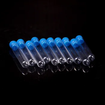 Vienkartiniai 10vnt x 12*100mm permatomus Plastikinius Mėgintuvėlius Taškus Su Dangteliais Mokyklos Švietimo Chemija Įranga