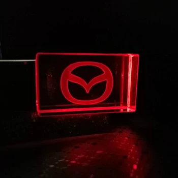 Logotipą Mazda automobilių crystal + metalo USB 