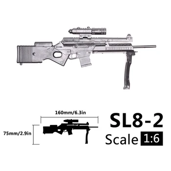 1/6 Masto 12 colių Veiksmų Skaičiai Priedai MG42 98k Rpg AK47 Sunkusis kulkosvaidis 