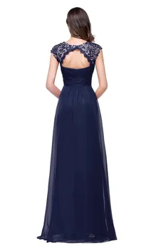 2019 Puošnios Nėrinių Samtelis, Plisuotos, Tamsiai Mėlynos Šifono Motina nuotakos suknelės vakarinę Suknelę Chalatas De Soiree Longue Vakare Gown