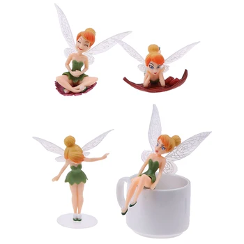 4pcs/Set Gėlių Pixie Pasakų Miniatiūrinės Statulėlės Lėlių Sodo Ornamentas, Papuošimas Amatų Figūrėlės