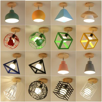 Šiuolaikinės Šviesa Šiaurės Plafondlamp LED Lubų Lempa, Spalva Plafonnier Aikštėje Šviestuvas, Valgomasis Kambarys, Virtuvė apšvietimas