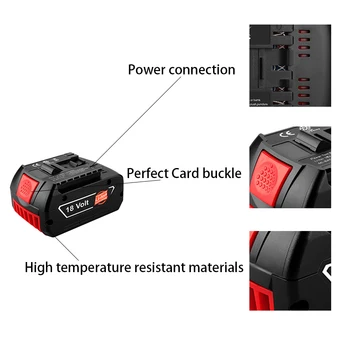 NinePalms Ličio-jonų baterija 18V 5Ah tinka nešiojamų pakeitimo Bosch baterijos BAT609