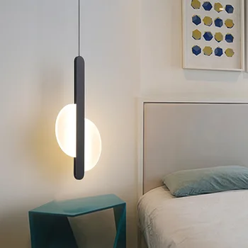 šiaurės geležies pramoninio projektavimo meno cocina accesorio kabo lempa led sieninis mėnulio lempos avizeler kambarį apdaila hanglampen