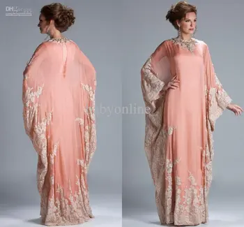 Nemokamas pristatymas 2016 Custom Hot Pardavimas, Grindų Ilgis Nėrinių Appliqued abaja dubajuje Kaftan Motina Nuotakos Suknelės Musulmonų suknelė