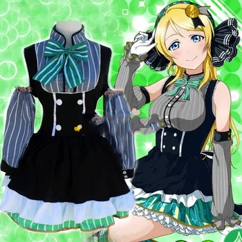 Japonų Anime Love Live Tojo/ Umi/ Eli/ Hanayo/Nico/Nin Saldainiai Tarnaitė Vienodas Princesė Lolita Dress Cosplay Kostiumų vienas dydis