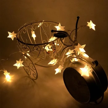 1,5 M LED Star String Žibintai LED Pasakų Žibintai Kalėdų, Vestuvių dekoravimas Žibintai, Baterija Veikia šviesos blyksnis