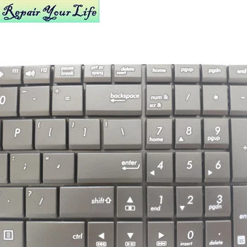 Nešiojamojo kompiuterio klaviatūra JAV anglų kalbos ASUS K75E K75 K75D K75DE K75A MP-10A73US 6984W 0KNB0-6242US00 juoda madingas pakeitimo
