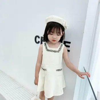 Mielas Vaikams, Kūdikių Mergaitės Lino Inscenizacija Top Coat + Tutu Suknelė 2020 Naujas Mados Šalies Drabužių 2VNT 1-6Y