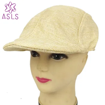 Naujas Mados Linų Stiliaus Unisex minkštas gryna antis liežuvį į priekį Skrybėlę Beretė dailininko pavasario potvynio kepurės L Beretė skrybėlę
