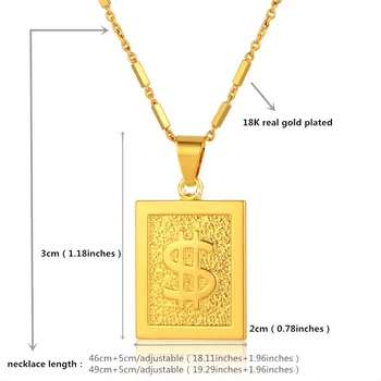 Mados Dolerio ženklas Pakabukas Karoliai, Aukso Spalvos Grandinės Geometrinis kombinezonai su Antkrūtiniais Karoliai Pakabukai Moterų Papuošalai