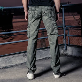 COMLION Prekės Vyrų Krovinių Kelnės Baggy Šiltas Atsitiktinis Multi Kišenės Kelnės Vyrams Ilgai, Karinės Armijos Darbo Kelnės Nuosėdos Naujas Stilius F42