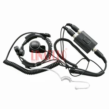 Du būdu radijo GP68 GP88 GP-300 GP308 walkie talkie TR taktinis gerklės mic ausinės kaklo dirželis