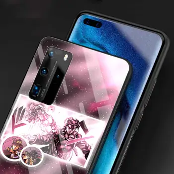 Anime JoJo Keistų Nuotykių Telefoną Atveju Huawei P Smart Z 2019 30 P40 P20 Pro P10 Lite 2021 Grūdintas Stiklas Funda Korpuso Dangtelio