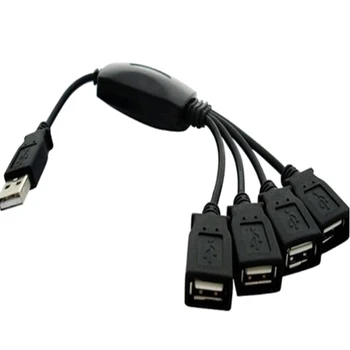 LED High Speed 4 Prievadai USB 2.0 Multi HUB Splitter Adapteris Nešiojamas KOMPIUTERIS