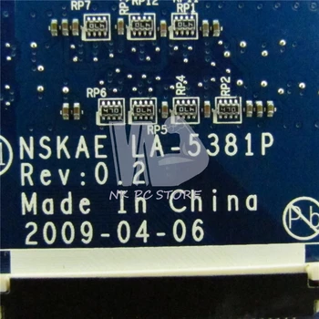 NOKOTION K000040002 LA-5381P Pagrindinė plokštė, Skirtas Toshiba Satellite A500 Nešiojamojo kompiuterio motininę Plokštę Socket S1 DDR2 Nemokamai CPU