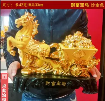 Golden Horse Apdailos Lobis Įdarbinimo Arklių Automobilių Atidarymas Dovana Zodiako praturtėti iš karto namuose statulos