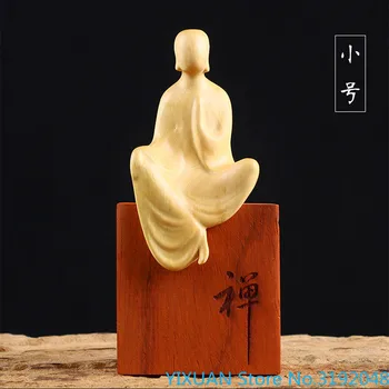Wuxiang ~ Zen boxwood drožyba namų Zen medžio ornamentu arbatos ceremonija smilkalų kūrybos apdaila