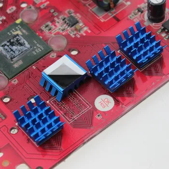 20 Vienetų, Mėlynos spalvos Mini X8 Aliuminio Heatsink Su Laidi Juosta Aušinimo Šilumos šalintuvai (radiatoriai) Aušintuvas IC VGA RAM DDR X360 GDT-X8 kaip 14mm