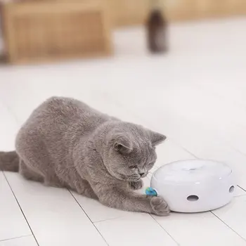 Elektros Katė Žaislas Smart Dantį Cat Stick Žaidimas Ratas Kačių Gaudyti Pelę, Automatinė Ratas, Katė Žaislas