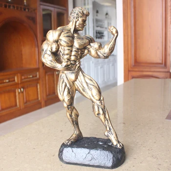 Paveikslas Puikus apdailos Trofėjus bokso paveikslas, skulptūra raumenų stiprinimo žmogus kelia trofėjų konkurencijos mėgėjams linksmų kalėdų namuose