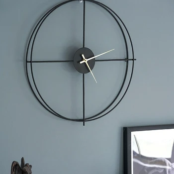 Didelis Silent Sieninis Laikrodis Šiaurės Aukso Sieninis Laikrodis Tuščiaviduriai Geležies Geometrinis Kabo Sienos Watch Laikrodis Sieninis Laikrodis Modernus Dizainas