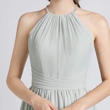 Naujas Elegantiškas 2021 Šalavijo Linijos Apynasrio Bridesmaids Suknelės Grindų Ilgio Šifono Vestuves Prom Oficialų Tarnaitė Garbės Suknelė 5643