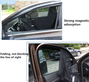 4pcs Magnetinio Automobilių sun protector Šoninio lango skėtį nuo saulės uždanga Įklija, 